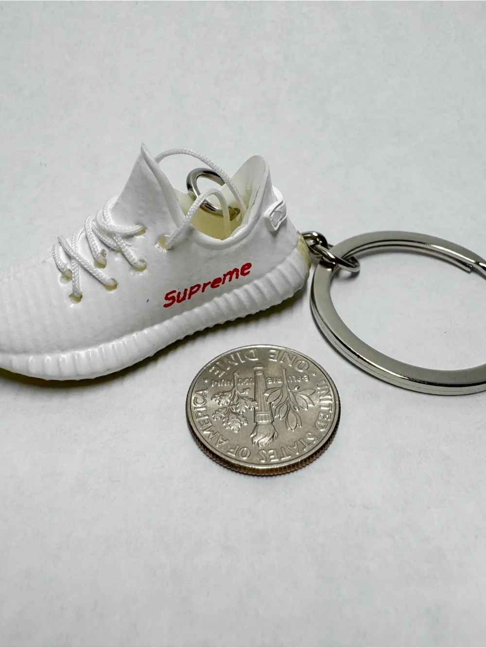 NWT Supreme Yeezy Sneaker Keychain Pair with Box - Mini Shoe Accessory